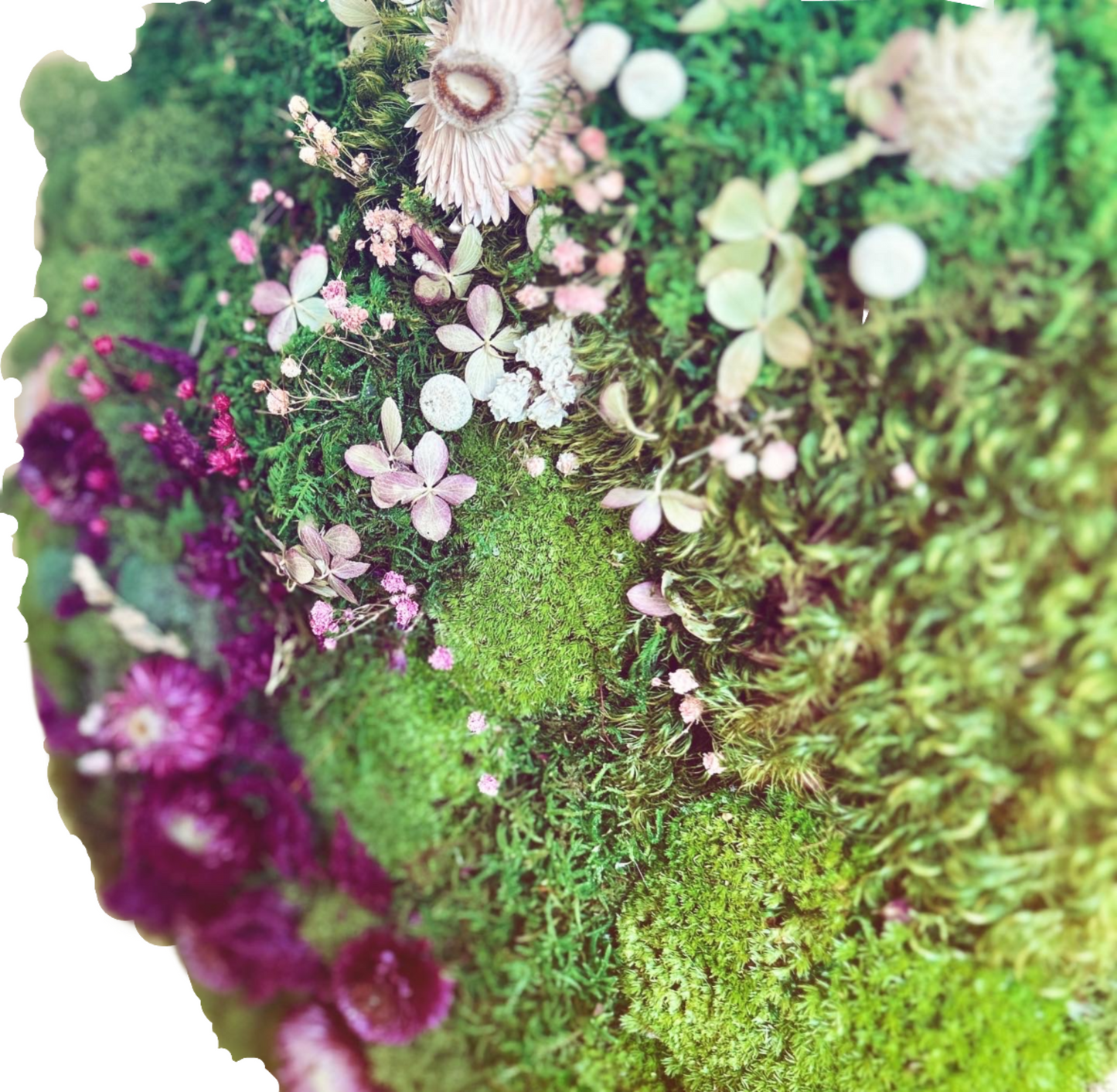 Lush Floral Moss Circle