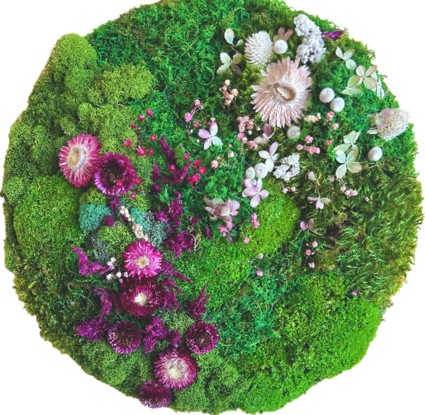 Lush Floral Moss Circle